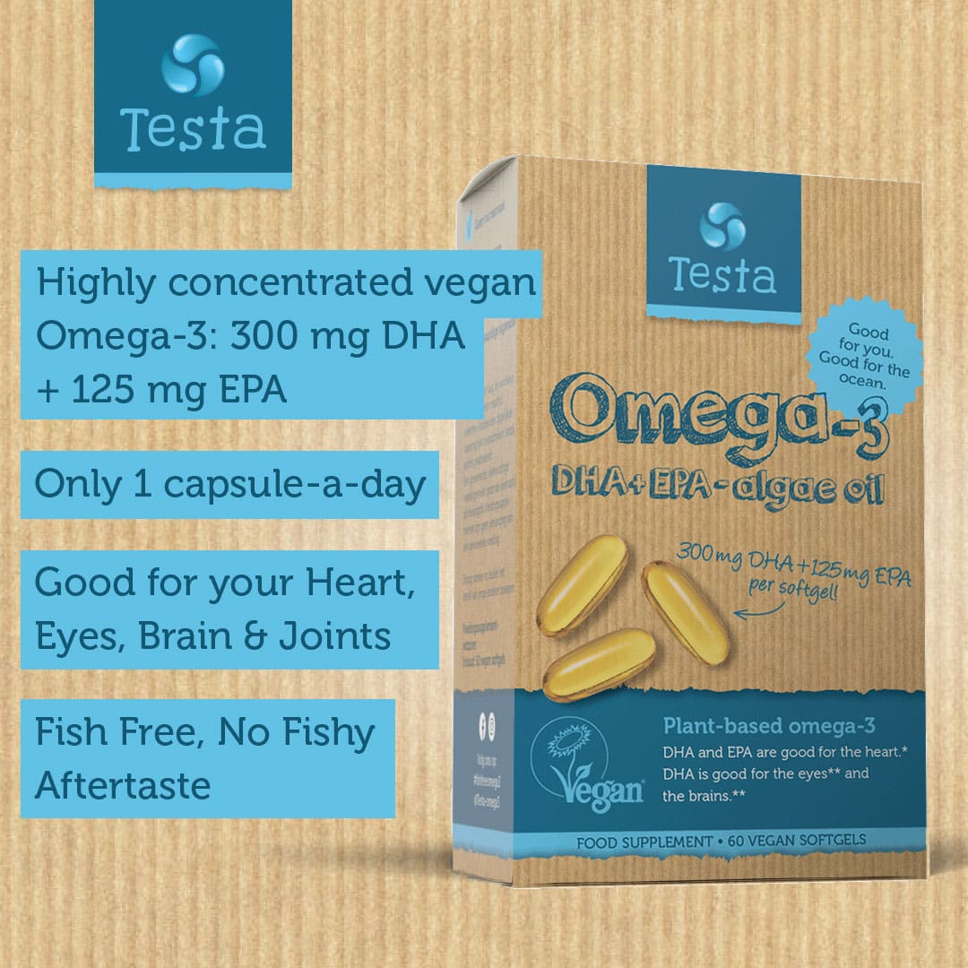 Shop Testa Vegan DHA EPA Algae Omega 3 Supplement